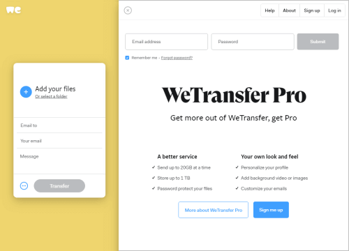 An alternative to WeTransfer that woudl be as easy to use may be hard to find.